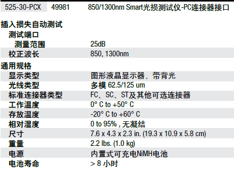 525-30 Smart光损测试仪525-30-PCX